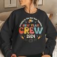 Groovy 2024 New Year's Crew Family Couple Friends Matching Women Sweatshirt Gifts for Her