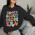 Groovy In My Scout Mom Era Scout Mom Retro Women Sweatshirt Gifts for Her
