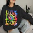 Groovy Tie Dye Love Retro 70'S Hippie Vintage 70S Costume Women Sweatshirt Gifts for Her
