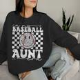 Groovy Vintage In My Baseball Aunt Era Baseball Aunt Auntie Women Sweatshirt Gifts for Her