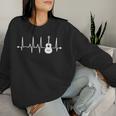 Guitarra Acústica Latido Del Corazón Guitarra Mú Cuello Sudadera Mujer Regalos para ella