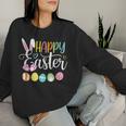 Happy Easter Rabbit Bunny Face Egg Easter Day Girls Women Sweatshirt Gifts for Her