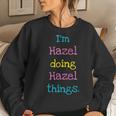 Hazel Cute Personalized Text Kid's Top For Girls Women Sweatshirt Gifts for Her