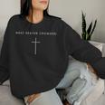 Make Heaven Crowded Cross Minimalist Christian Religious Women Sweatshirt Gifts for Her