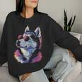 Husky Sonnenbrille Lustig Hund Mama Sibirisch Husky Papa Sweatshirt Frauen Geschenke für Sie