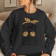 Hysterectomy Recovery Products Uterus Messy Bun Leopard Women Sweatshirt Gifts for Her