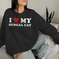 Ich Liebe Papa Mama Ich Liebe Bengal Cat Sweatshirt Frauen Geschenke für Sie