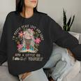 I'm Mostly Peace Love And Light Vintage Yoga Girl Meditation Women Sweatshirt Gifts for Her