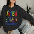 Infinity Im A Proud Grandma Autism Awareness Butterfly Women Sweatshirt Gifts for Her