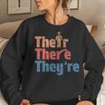 Their There They're English Teacher Gramma Police Women Sweatshirt Gifts for Her