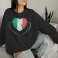 Italian Nurse Doctor National Flag Colors Of Italy Medical Women Sweatshirt Gifts for Her