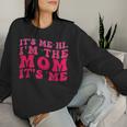 It's Me Hi I'm The Mom It's Me Pink Groovy Style Mom Women Sweatshirt Gifts for Her