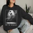 Jesus He Is Rizzin' Basketball Easter Christian Religious Women Sweatshirt Gifts for Her