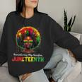 Junenth Black African Hair Remembering My Ancestors Women Sweatshirt Gifts for Her