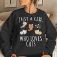 Just A Girl Who Loves Cats Kitten Women Sweatshirt Gifts for Her