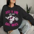 Just A Girl Who Loves Dirt Bikes Motocross Dirt Biking Girls Women Sweatshirt Gifts for Her