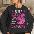 Just A Girl Who Loves Dragons Girls Toddlers Women Sweatshirt Gifts for Her