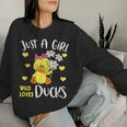 Just A Girl Who Loves Ducks Lovers Outfits Kawaii Animals Women Sweatshirt Gifts for Her