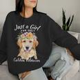 Just A Girl Who Loves Golden Retrievers Girls Who Love Dogs Women Sweatshirt Gifts for Her