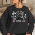 Just Married Couples Husband Wife 20Th Anniversary Women Sweatshirt Gifts for Her