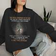Knight Templar Christian Warrior Devil I Am The Storm Women Sweatshirt Gifts for Her
