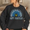 Leopard Rainbow Happy Hanukkah Chanukah Jew Girls Kid Women Sweatshirt Gifts for Her