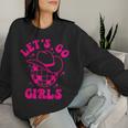 Let's Go Girls Team Bride Cowgirl Hat Disco Bachelorette Women Sweatshirt Gifts for Her