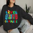 Level 3Rd Grade Complete Last Day Of School Video Game Women Sweatshirt Gifts for Her