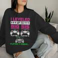 Leveled Up To Big Sister Again 2024 Promoted To Big Sister Women Sweatshirt Gifts for Her