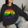 Lgbt Gay Pride Rainbow Flag Music Turntable Wolf Women Sweatshirt Gifts for Her