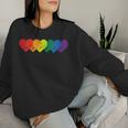 Lgbt Rainbow Heart Lgbtqia Gay Pride Rainbow Women Sweatshirt Gifts for Her