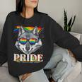 Lgbtq Pride Rainbow Wolf Pride Month Lgbt Wolf Lovers Women Sweatshirt Gifts for Her