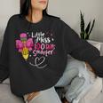 Little Miss 100 Days Smarter 100Th Day Of School Girls Kid Women Sweatshirt Gifts for Her