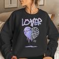 Loser Lover Drip Bone Purple Heart For Women Women Sweatshirt Gifts for Her