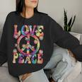 Love Peace Sign 60S 70S Outfit Hippie Costume Girls Women Sweatshirt Gifts for Her