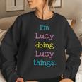Lucy Cute Personalized Text Kid's Top For Girls Women Sweatshirt Gifts for Her