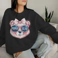 Lustige Mama Bär Gesicht Sonnenbrille Muttertag Mama Oma Sweatshirt Frauen Geschenke für Sie