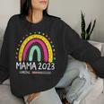 Mama 2023 Loading Rainbow Heart Mother Mum Women Sweatshirt Gifts for Her