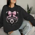 Mama Bär Mutter Muttertag Mami Bärin Rosa Schleife Brille Sweatshirt Frauen Geschenke für Sie