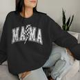 Mama Lightning Bolt Checkered Varsity Mom Mother's Day Women Sweatshirt Gifts for Her