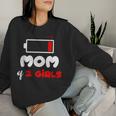 Mom Of 2 Girls 2 Daughters Mommy Of Two Girls Mother Women Sweatshirt Gifts for Her