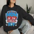 Mom And Dad Mom Of The Birthday Dog Paw Family Matching Women Sweatshirt Gifts for Her