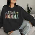 Momma Wildflower Floral Momma Women Sweatshirt Gifts for Her