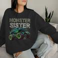 Monster Truck Sister Family Matching Monster Truck Lovers Women Sweatshirt Gifts for Her