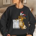 Native American Bear Teacher Hustle Nutritional Facts Women Sweatshirt Gifts for Her