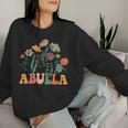 New Abuela Wildflower First Birthday & Baby Shower Women Sweatshirt Gifts for Her