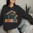 New Nonni Wildflower First Birthday & Baby Shower Women Sweatshirt Gifts for Her