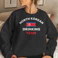 North Korea Flag Korean Beer Drinking Team Party Drunk Women Sweatshirt Gifts for Her