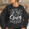 Not Hot Mess I'm Spicy Disaster Girl Trendy Saying Women Sweatshirt Gifts for Her