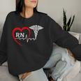 Nurses Day Caduceus Nurse Week 2023 Heartbeat Medical Rn Women Sweatshirt Gifts for Her